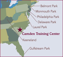 Camden Training Center proximity to east coast horse racing centers